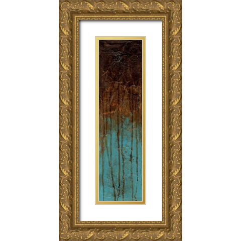 Oxidized Copper II Gold Ornate Wood Framed Art Print with Double Matting by Goldberger, Jennifer