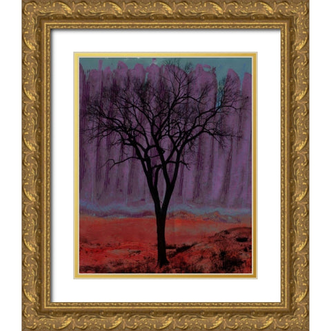 Aurora I Gold Ornate Wood Framed Art Print with Double Matting by Ludwig, Alicia