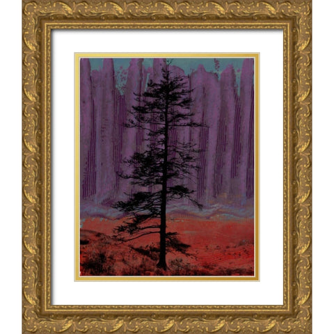 Aurora II Gold Ornate Wood Framed Art Print with Double Matting by Ludwig, Alicia