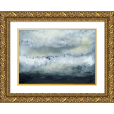 Clouds V Gold Ornate Wood Framed Art Print with Double Matting by Gordon, Sharon