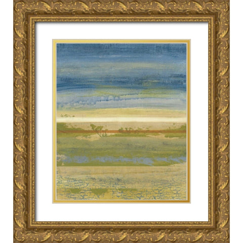 Sky and Earth II Gold Ornate Wood Framed Art Print with Double Matting by Meagher, Megan