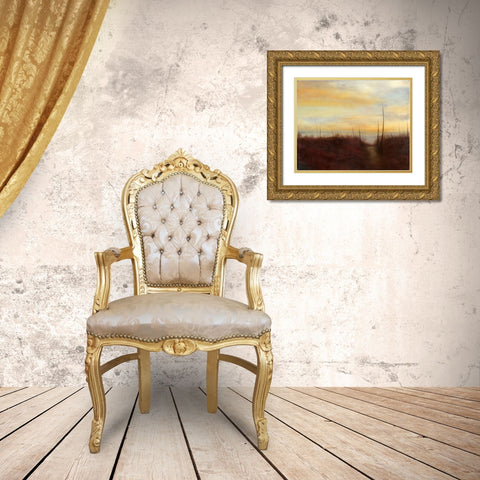 Sunrise Stroll I Gold Ornate Wood Framed Art Print with Double Matting by Goldberger, Jennifer