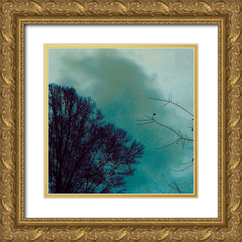 Nocturne II Gold Ornate Wood Framed Art Print with Double Matting by Ludwig, Alicia