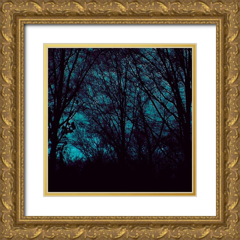 Nocturne III Gold Ornate Wood Framed Art Print with Double Matting by Ludwig, Alicia