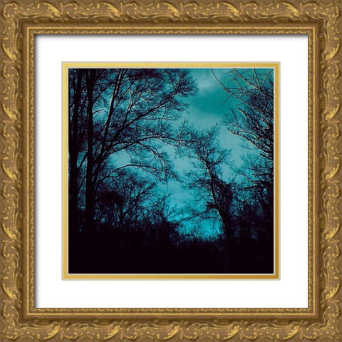Nocturne IV Gold Ornate Wood Framed Art Print with Double Matting by Ludwig, Alicia