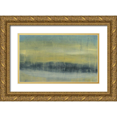 Abstracted Skyline II Gold Ornate Wood Framed Art Print with Double Matting by Goldberger, Jennifer