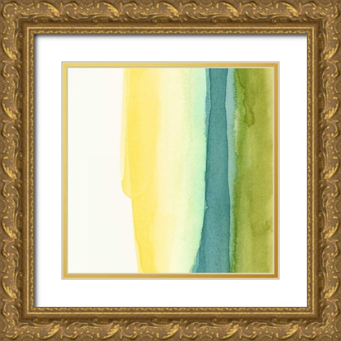 Liquidity III Gold Ornate Wood Framed Art Print with Double Matting by Zarris, Chariklia