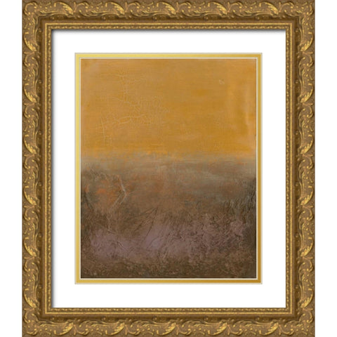 Gradient I Gold Ornate Wood Framed Art Print with Double Matting by Goldberger, Jennifer