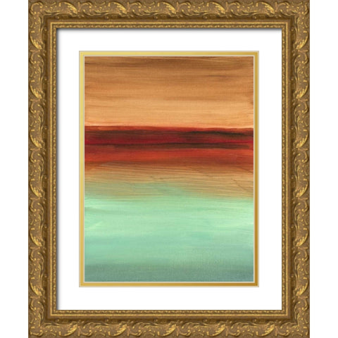 Geologic Sequence II Gold Ornate Wood Framed Art Print with Double Matting by Harper, Ethan