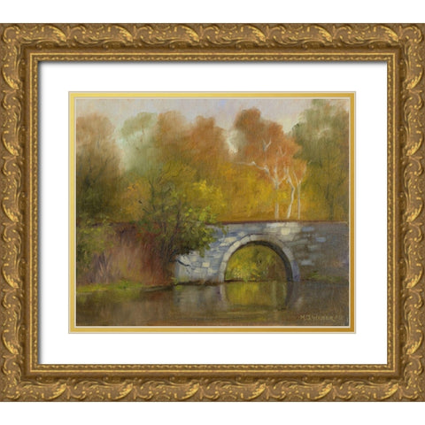 The Bridge Gold Ornate Wood Framed Art Print with Double Matting by Weber, Mary Jean