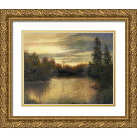 Golden Moments Gold Ornate Wood Framed Art Print with Double Matting by Weber, Mary Jean