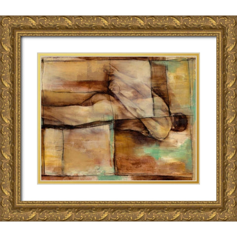 Abstract Proportions I Gold Ornate Wood Framed Art Print with Double Matting by Goldberger, Jennifer