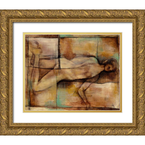 Abstract Proportions II Gold Ornate Wood Framed Art Print with Double Matting by Goldberger, Jennifer