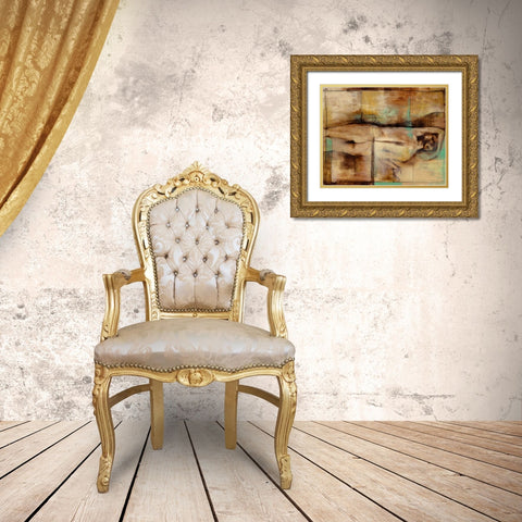 Abstract Proportions III Gold Ornate Wood Framed Art Print with Double Matting by Goldberger, Jennifer
