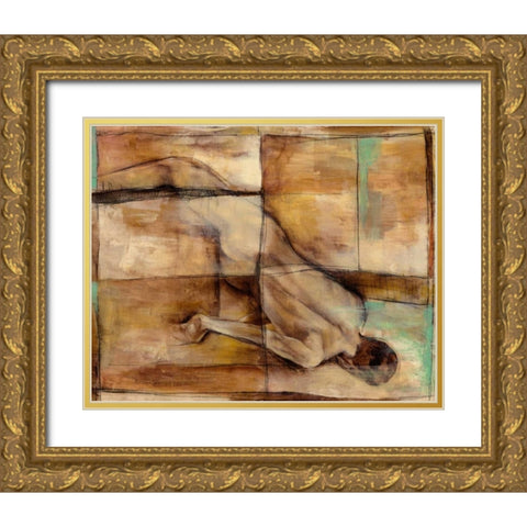 Abstract Proportions IV Gold Ornate Wood Framed Art Print with Double Matting by Goldberger, Jennifer