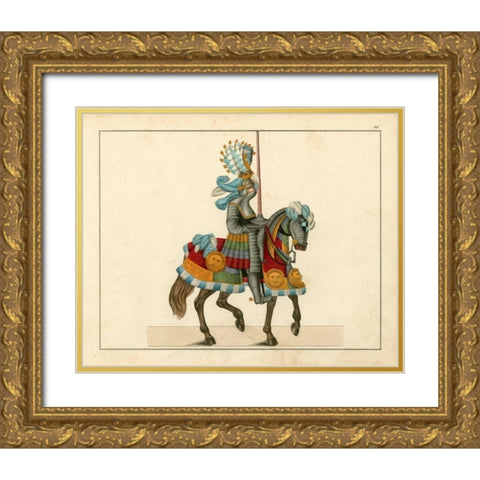 Knights in Armour I Gold Ornate Wood Framed Art Print with Double Matting by Kottenkamp