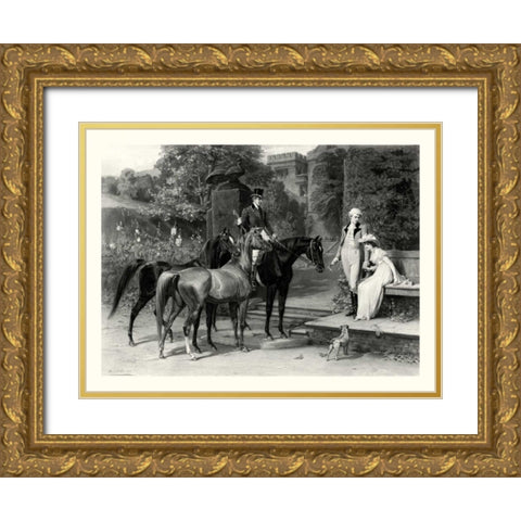 The Wedding Gift Gold Ornate Wood Framed Art Print with Double Matting by Waller, S.E.