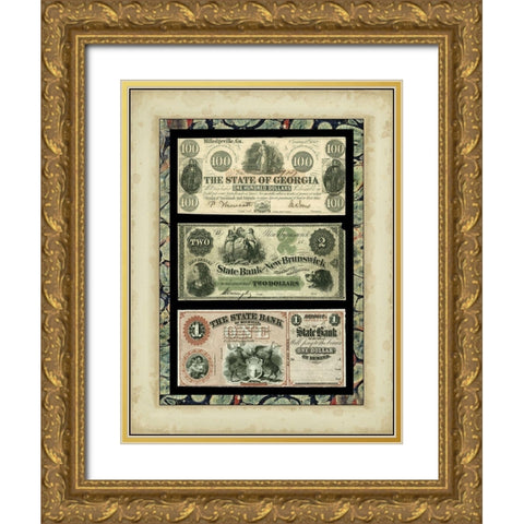 Money, Money, Money I Gold Ornate Wood Framed Art Print with Double Matting by Unknown