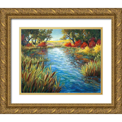 That Light Gold Ornate Wood Framed Art Print with Double Matting by Pfannmuller, A. A.