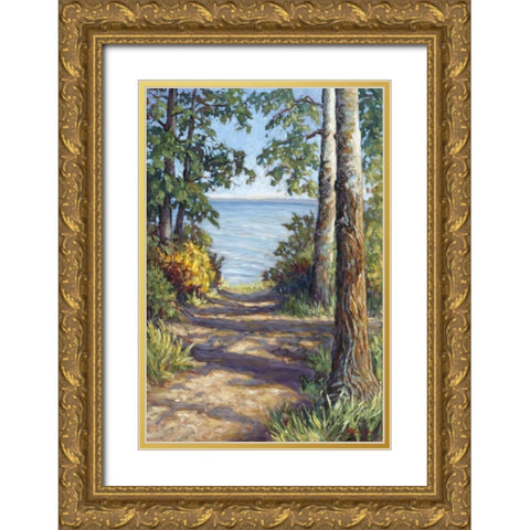 Quiet Temple Gold Ornate Wood Framed Art Print with Double Matting by Pfannmuller, A. A.