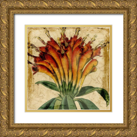 Vibrant Floral IV Gold Ornate Wood Framed Art Print with Double Matting by Vision Studio