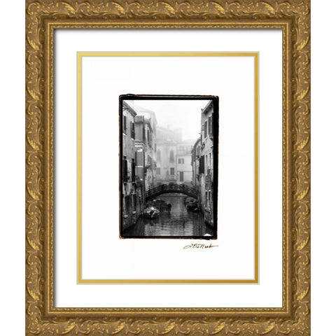 Waterways of Venice II Gold Ornate Wood Framed Art Print with Double Matting by DeNardo, Laura