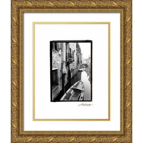 Waterways of Venice V Gold Ornate Wood Framed Art Print with Double Matting by DeNardo, Laura
