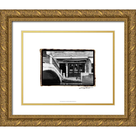 A Venetian Stroll I Gold Ornate Wood Framed Art Print with Double Matting by DeNardo, Laura