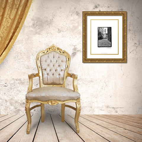 A Venetian Stroll VI Gold Ornate Wood Framed Art Print with Double Matting by DeNardo, Laura