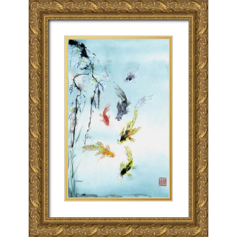 Recess Gold Ornate Wood Framed Art Print with Double Matting by Parker, Nan Rae