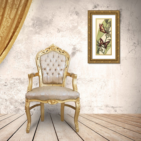 Butterfly Beauty II Gold Ornate Wood Framed Art Print with Double Matting by Vision Studio