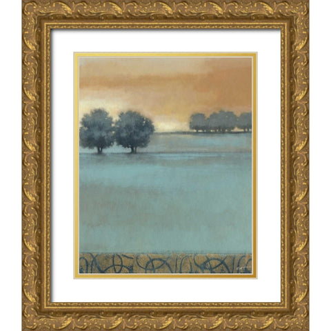 Tranquil Landscape I Gold Ornate Wood Framed Art Print with Double Matting by Wyatt Jr., Norman
