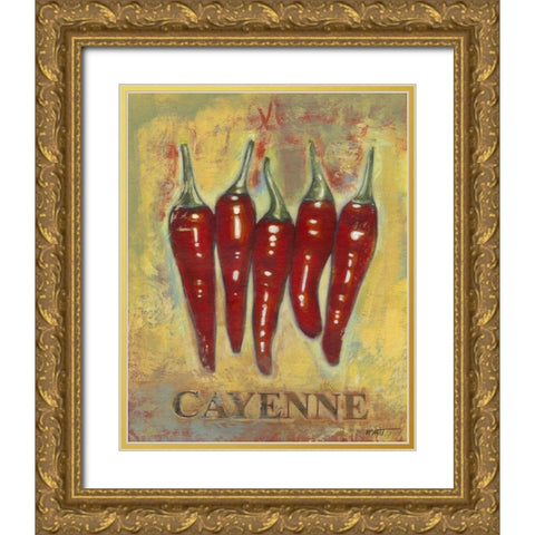 Cayenne Gold Ornate Wood Framed Art Print with Double Matting by Wyatt Jr., Norman