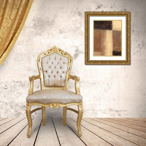 Ivory and Onyx I Gold Ornate Wood Framed Art Print with Double Matting by Wyatt Jr., Norman