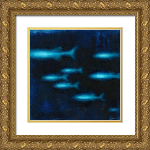 School II Gold Ornate Wood Framed Art Print with Double Matting by Wyatt Jr., Norman