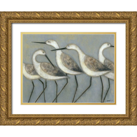 Shore Birds I Gold Ornate Wood Framed Art Print with Double Matting by Wyatt Jr., Norman