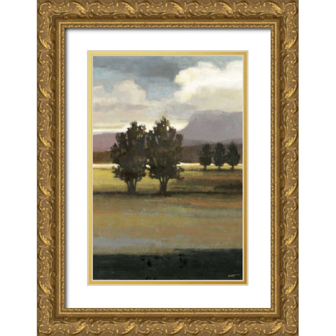 Mountain Range I Gold Ornate Wood Framed Art Print with Double Matting by Wyatt Jr., Norman