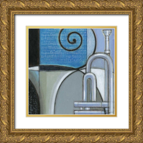 Cool Jazz I Gold Ornate Wood Framed Art Print with Double Matting by Wyatt Jr., Norman