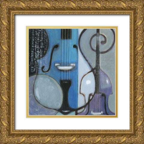 Cool Jazz II Gold Ornate Wood Framed Art Print with Double Matting by Wyatt Jr., Norman