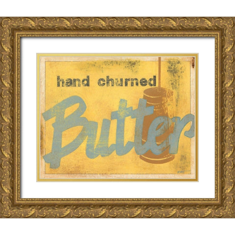 Butter Gold Ornate Wood Framed Art Print with Double Matting by Wyatt Jr., Norman