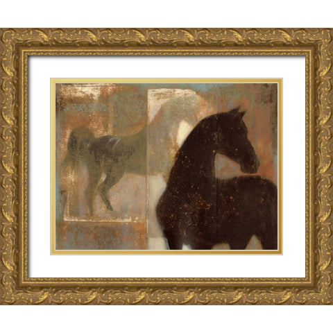 Weathered Equine I Gold Ornate Wood Framed Art Print with Double Matting by Wyatt Jr., Norman