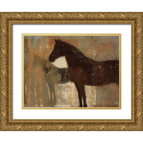 Weathered Equine II Gold Ornate Wood Framed Art Print with Double Matting by Wyatt Jr., Norman