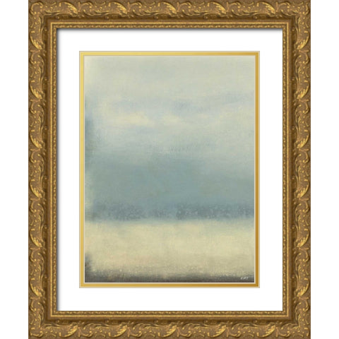 Coastal Rain II Gold Ornate Wood Framed Art Print with Double Matting by Wyatt Jr., Norman