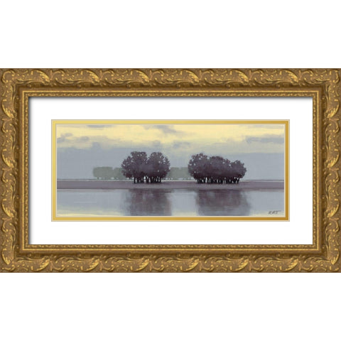 Lake Amethyst II Gold Ornate Wood Framed Art Print with Double Matting by Wyatt Jr., Norman