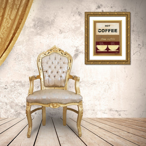 Hot Coffee II Gold Ornate Wood Framed Art Print with Double Matting by Wyatt Jr., Norman