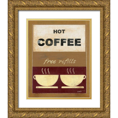 Hot Coffee II Gold Ornate Wood Framed Art Print with Double Matting by Wyatt Jr., Norman