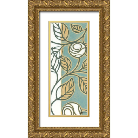 Flourish IV Gold Ornate Wood Framed Art Print with Double Matting by Wyatt Jr., Norman