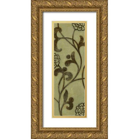 Flowering Vine I Gold Ornate Wood Framed Art Print with Double Matting by Wyatt Jr., Norman