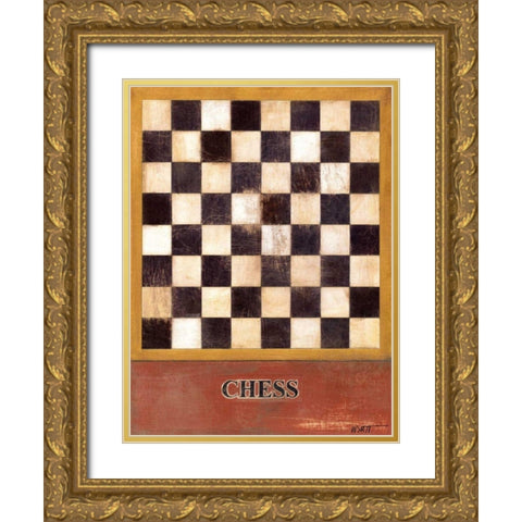 Chess  Gold Ornate Wood Framed Art Print with Double Matting by Wyatt Jr., Norman