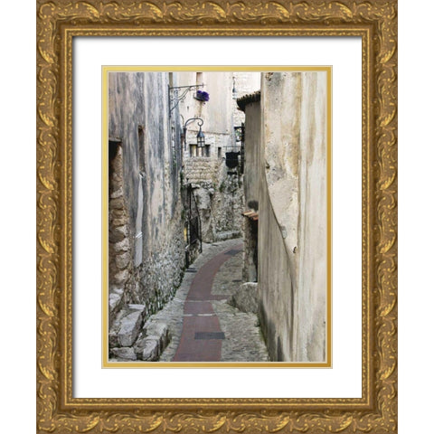 Cobbled Walkway II Gold Ornate Wood Framed Art Print with Double Matting by Perry, Rachel